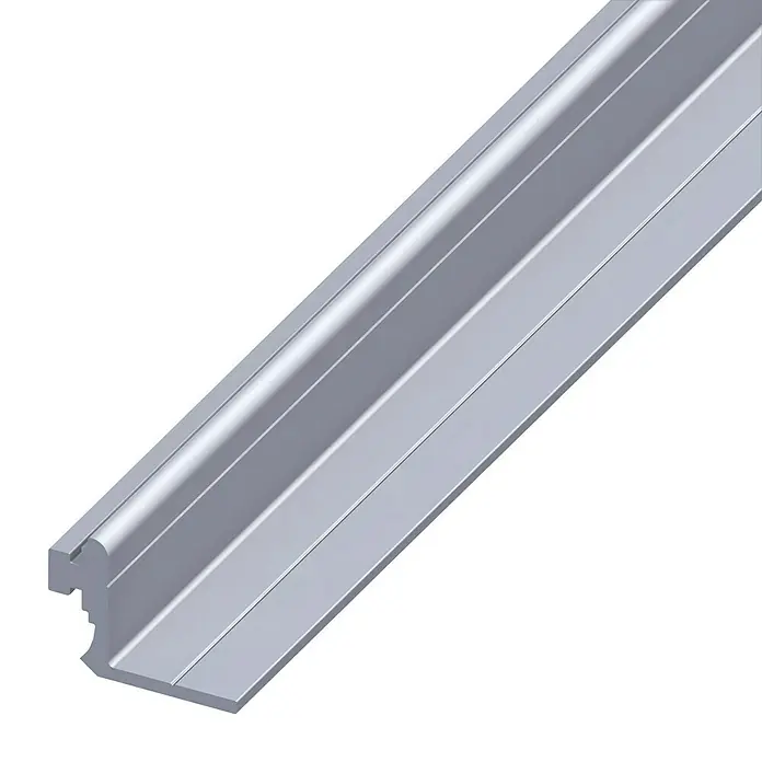 Kantoflex Coaxis Anschlagprofil - 1.000 x 23,5 mm, Aluminium, Blank, Traglast: 80 kg - Linke Seitenansicht