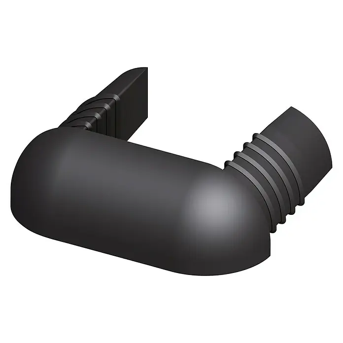 Kantoflex Abdeckkappe - 11 x 27,5 x 5,3 mm, Passend für: Coaxis Profile - Linke Seitenansicht