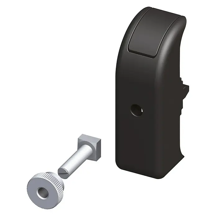 Kantoflex Haken-Verdrehschutz - Breite: 12 mm, Passend für: Coaxis Haken, Coaxis Profile - Linke Seitenansicht