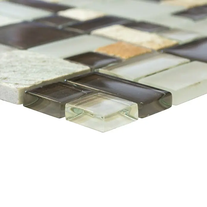 Mosaikfliese Crystal Mix XCM MC619 - 30 x 30 cm, Grau, Matt - Vorderansicht
