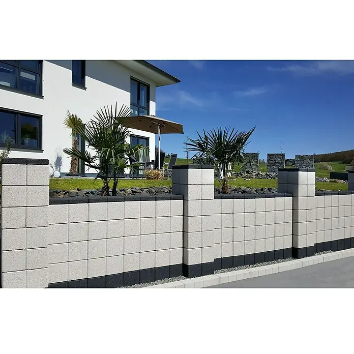 Zidna pokrovna ploča Ambienta - 40 x 20 x 5 cm, Sive boje, Beton