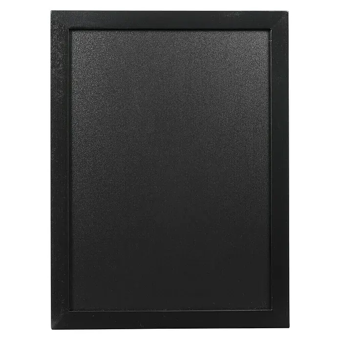 Pizarra de pared Woody - Negro, 30 x 40 cm, La pizarra incluye marcador, ganchos y alambre para colgarla - Vista frontal