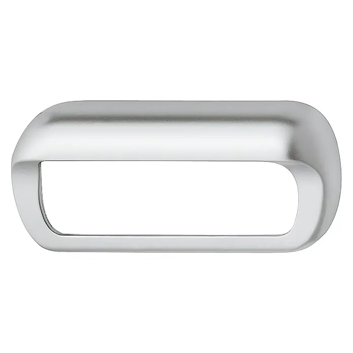 Ručka za namještaj - Tip ručke za namještaj: Školjka, D x Š x V: 18 x 110 x 51 mm, Ostalo, Kromirano - Pogled sprijeda