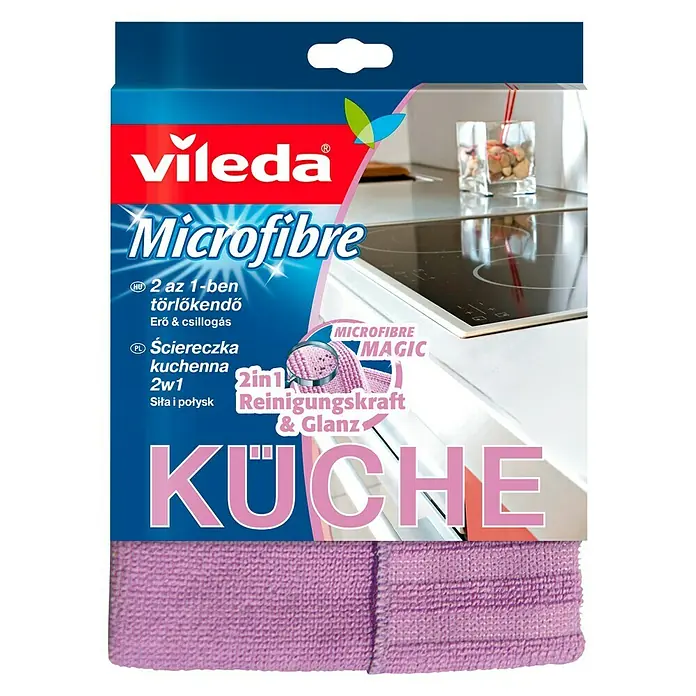 Vileda Allzwecktuch - Rosa, 17 x 21 mm - Vorderansicht