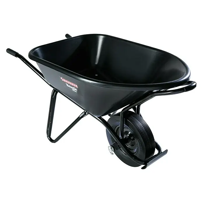 Profi-Schubkarre AF7OFR - 140 l, Material Wanne: Polyethylen, Schwarz