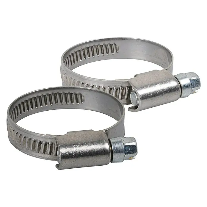 Obujmica za crijeva - Stezni raspon: 20 - 32 mm, Raspon frekvencija: 9 mm, Plemeniti čelik, 2 kom - Pogled sprijeda