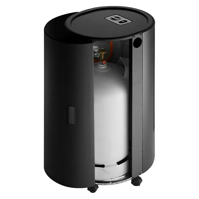 Gasheizer Blue Flame Premium+ - 4,2 kW, Mit Thermostat, Inox - Vorderansicht