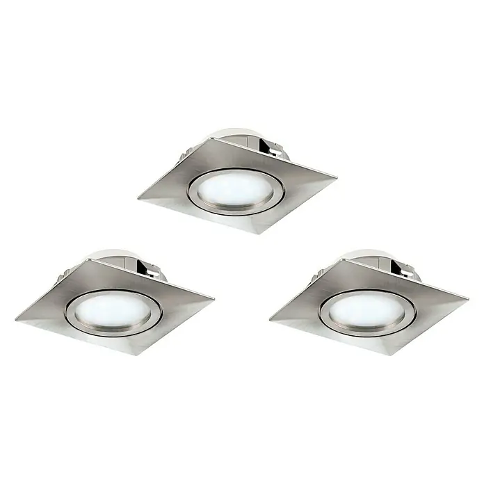 Tween Light Set ugradbenih LED svjetiljki - 18 W, Mat nikal, 3 Kom., Topla bijela - Pogled odozdo