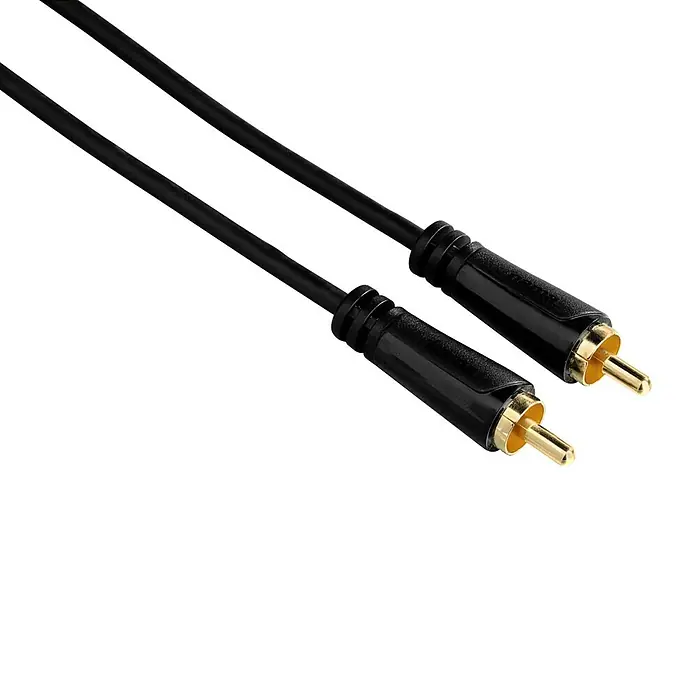 Hama Cinch-Kabel - 2 x Cinch-Stecker, Vergoldete Kontakte, 1,5 m - Vorderansicht