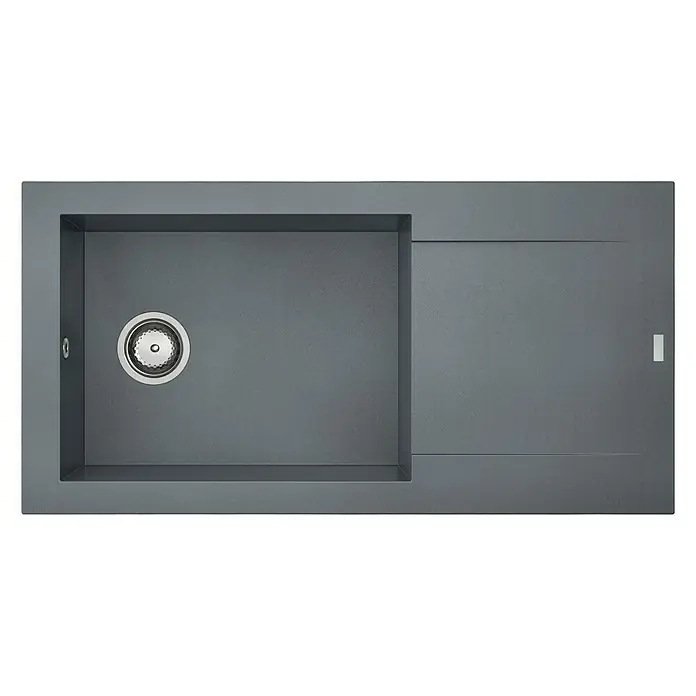 Carea Einbauspüle Dukkah - 98 x 50 cm, 1 Becken, CAREAgranit®, Betongrau