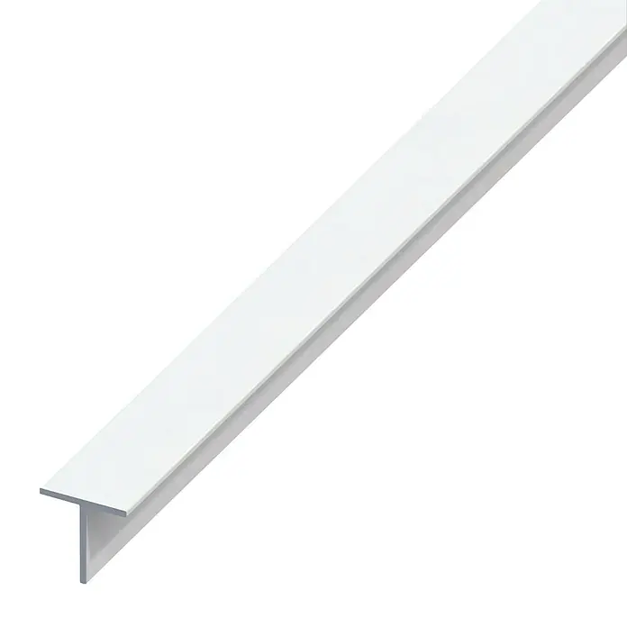 Kantoflex Quadrat-T-Profil - 2.500 x 19,5 x 19,5 mm, Stärke: 1,5 mm, Hart-PVC, Weiß - Linke Seitenansicht