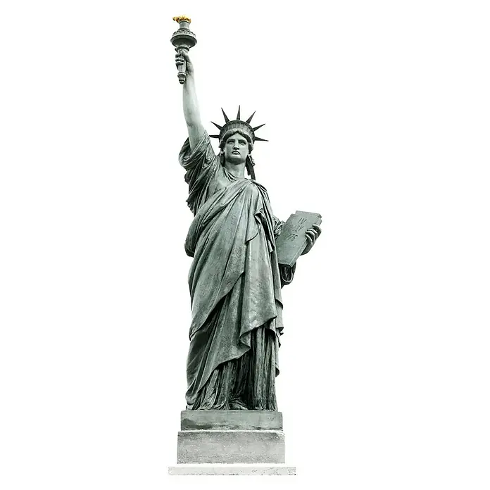 Wandtattoo XXXL - Freiheitsstatue, 58 x 177 cm - Ansicht von oben