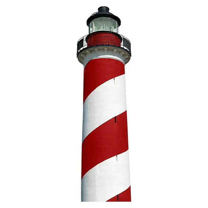 Wandtattoo XXXL - Leuchtturm rot, 50 x 171,5 cm - Ansicht von oben