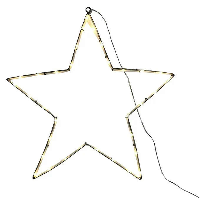 Tween Light LED csillag ablak dekor - Kívül, Meleg fehér, Átmérő: 45 cm - Elülső nézet