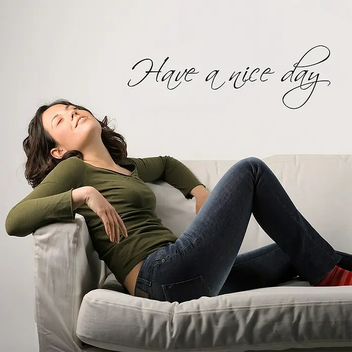 Wandtattoo - Have a nice day, Schwarz, 59 x 18,5 cm - Stimmungsaufnahme