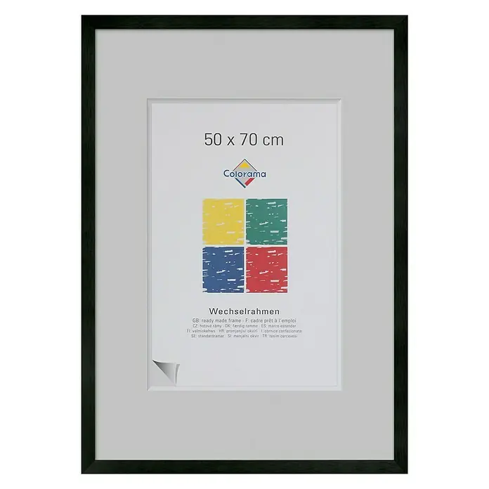 Colorama Bilderrahmen Star - Schwarz, 50 x 70 cm, Aluminium, Matt - Vorderansicht