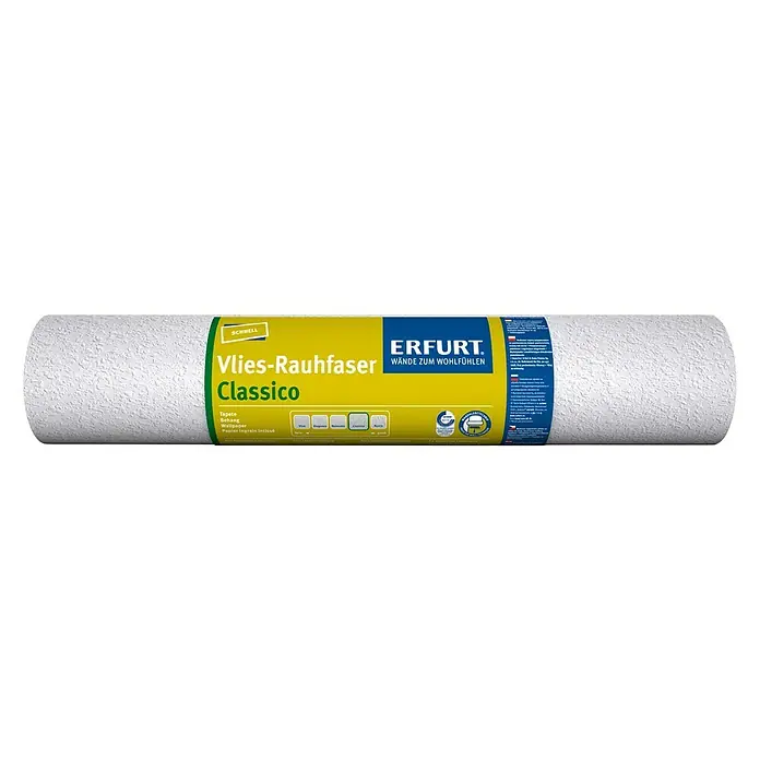 Erfurt Vliestapete Classico - Korngröße: Sehr grob, Weiß, 15 x 0,53 m
