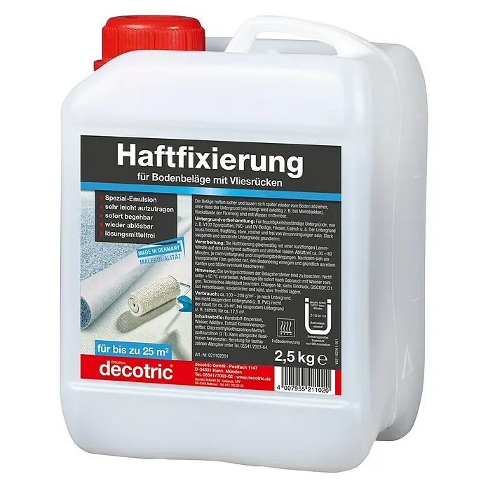 Decotric Haftfixierung - 2,5 kg, Gebrauchsfertig, Innen - Vorderansicht