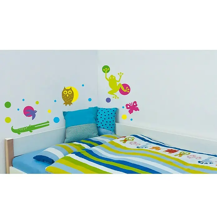 Wandtattoo - Tiere bunt, 24 x 68 cm - Stimmungsaufnahme