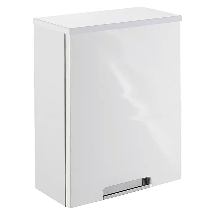 Schildmeyer Sunny Oberschrank - 33 x 16,8 x 46,5 cm, Weiß glänzend - Linke Seitenansicht