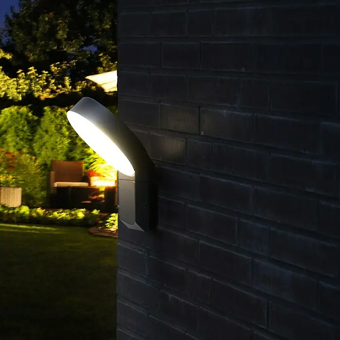 Lutec Vanjska zidna LED svjetiljka Meridan - 14 W, 26,6 x 17,7 x 18 cm, Antracit, IP54