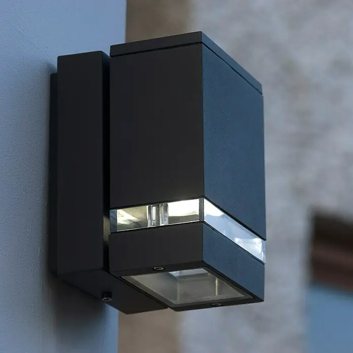 Lutec Aplique exterior LED Focus - 3,81 W, 11 x 15 x 10,9 cm, Antracita, IP44 - Vista de perfil izquierdo