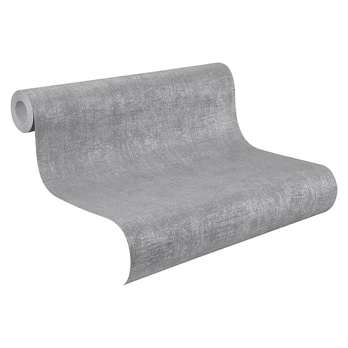 Rasch Vliestapete - Dunkelgrau, Lebendige Struktur, Uni, 10,05 x 0,53 m