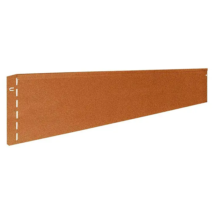 Bellissa Rasenkante Corten - Rost, 118 x 13 cm - Linke Seitenansicht