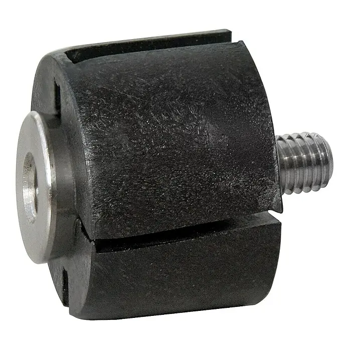 Treba Frewa Rohrkupplung E13 - Edelstahl V2A, Gewinde: M8, Geeignet für: Metallhandlauf Ø 42,4 x 2 mm - Linke Seitenansicht