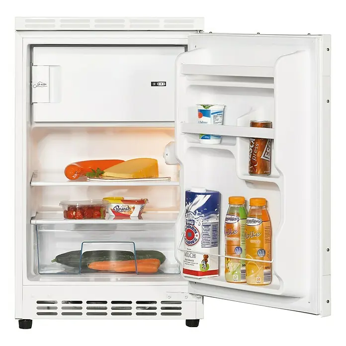 Respekta Singleküche KB150ESS - Breite: 150 cm, Mit Duo-Kochmulde, Schwarz - Vorderansicht