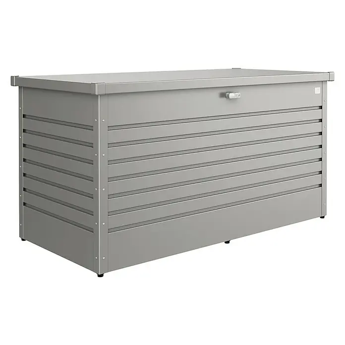 Biohort Garten-Aufbewahrungsbox FreizeitBox 160 - L x B x H: 160 x 79 x 83 cm, Quarzgrau, Stahl - Linke Seitenansicht