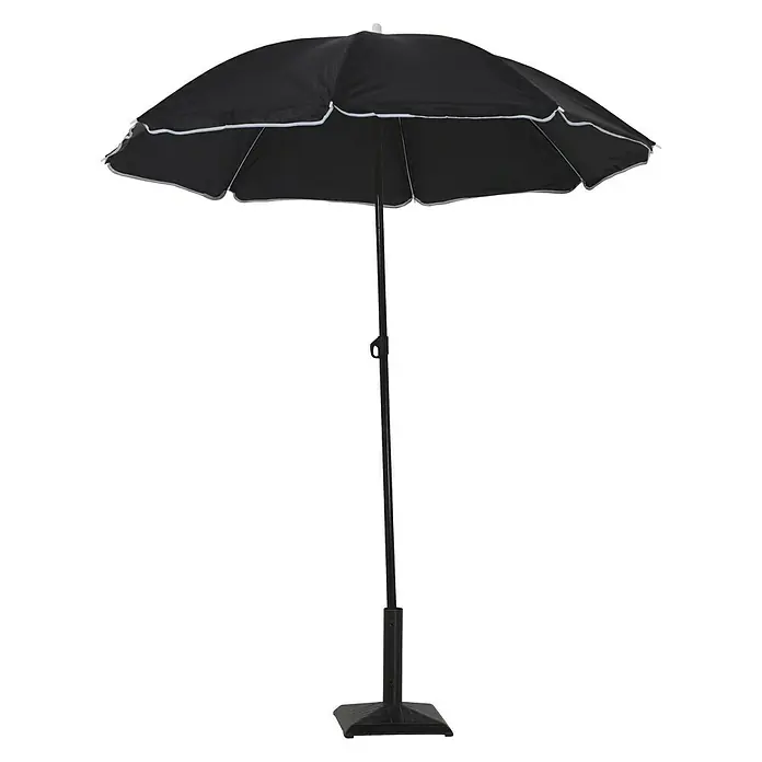 Sunfun Suncobran za plažu - Promjer: 180 cm, Crne boje