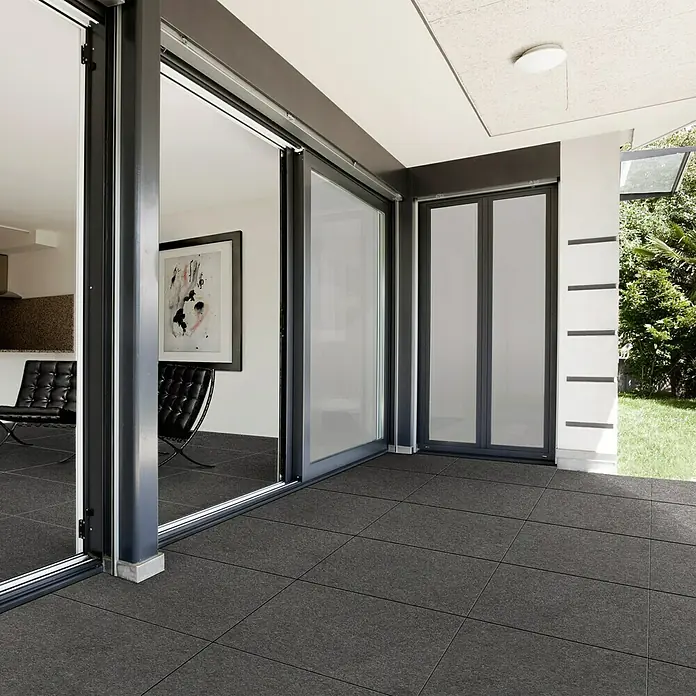 Terrassenfliese Cera 2.0 - 60 x 60 x 2 cm, Basaltgrau, Matt