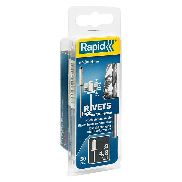 Rapid Remache - Diámetro de remache: 4,8 mm, Longitud de remache: 14 mm, 50 ud. - Vista de perfil izquierdo