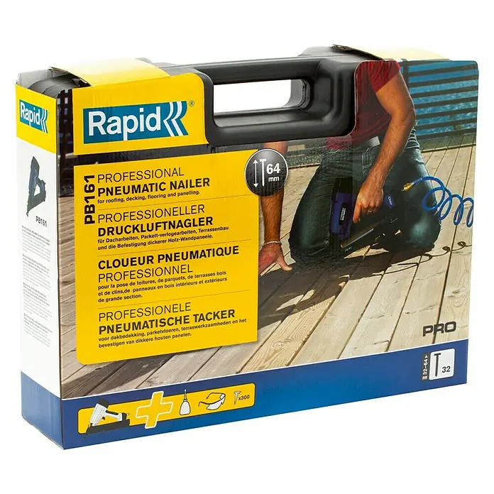 Rapid Druckluftnagler AirTac PB 161 - Länge Nagel: 32 mm - 64 mm, Geeignet für: Nageltyp 32, Pneumatisch