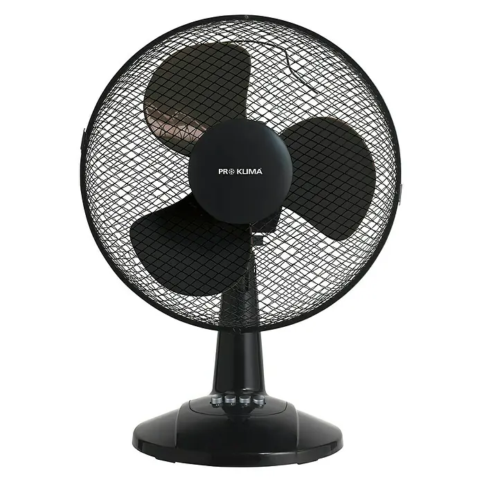 Proklima Tischventilator - Schwarz, Durchmesser: 30 cm, 40 W, 1.890 m³/h