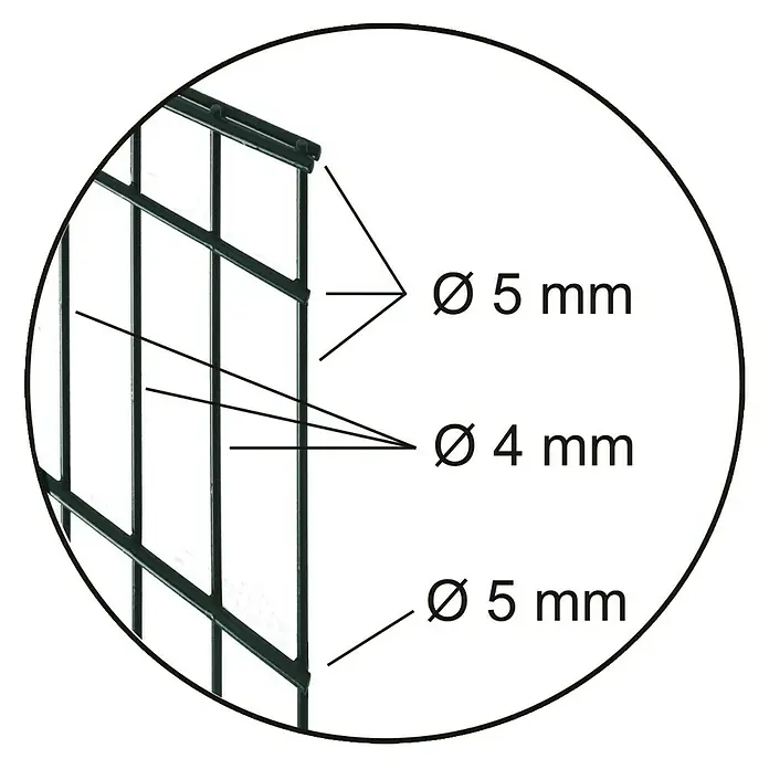Kraus Dino Trend Mattenzaun - 200 x 100 cm, Anthrazit