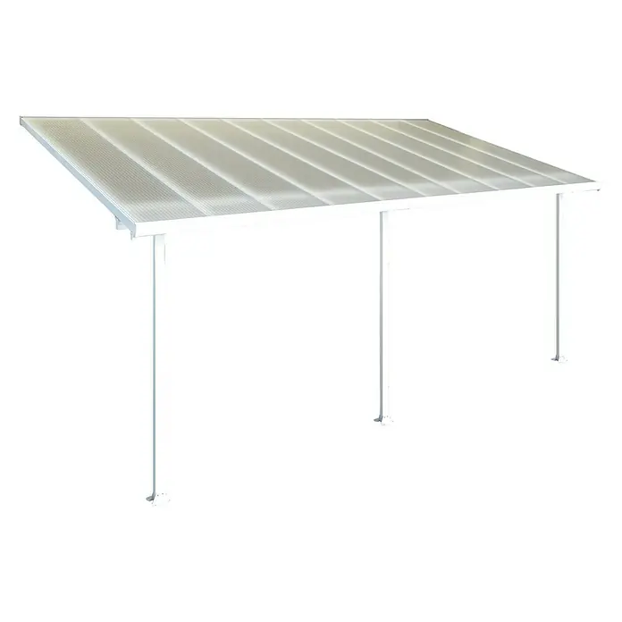 Solid Elements Terrassenüberdachung Martina - Tiefe: 3 m, B x H: 6,1 x 2,1 m, Verkehrsweiß - Linke Seitenansicht