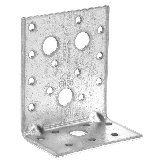 Simpson Strong-Tie Winkelverbinder AE - 76 x 76 x 90 mm, Verzinkt, Ungleichschenklig - Rechte Seitenansicht