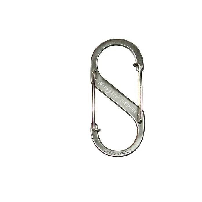 Nite Ize Doppelkarabiner - 67 x 29 mm, Edelstahl, Silber, Zugfestigkeit: 11 kg