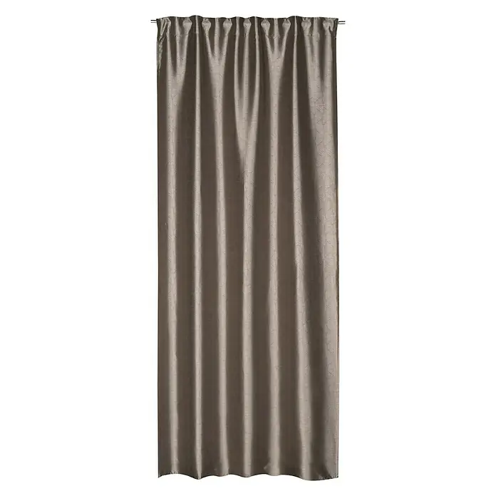 Elbersdrucke Verdunkelungsvorhang Deep Shade - 140 x 255 cm, 100 % Polyester, Taupe - Vorderansicht