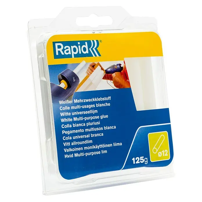 Rapid Klebepatronen - 12 mm, Weiß, 125 g - Linke Seitenansicht