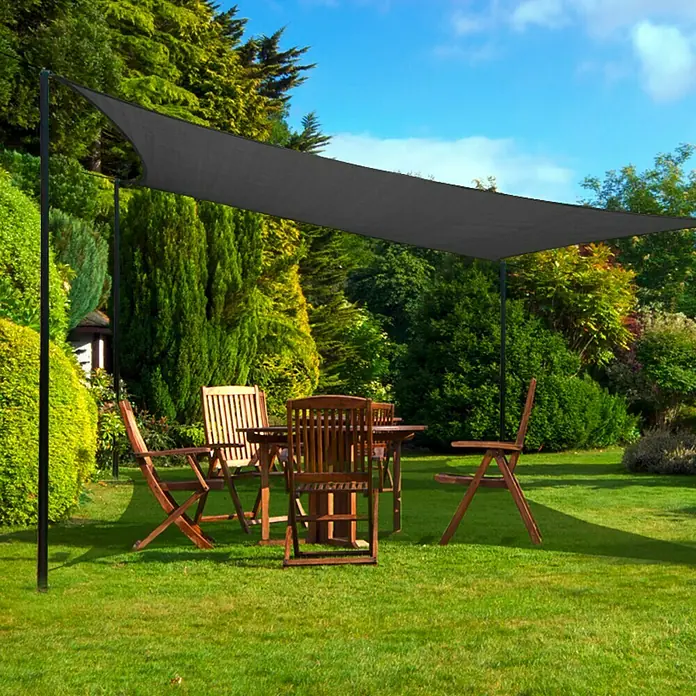Sunfun Sonnensegel Typ 2 - Anthrazit, Rechteckig, 360 x 360 cm - Anwendungsbeispiel