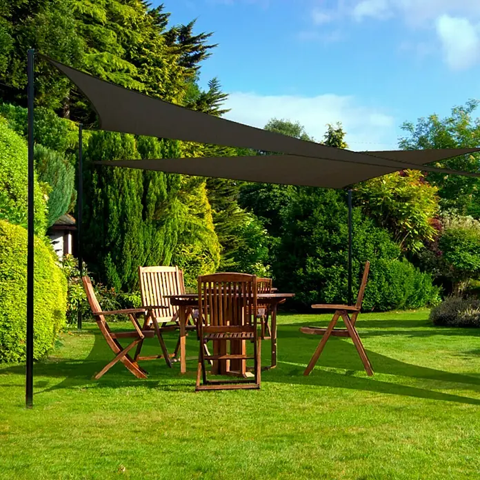 Sunfun Sonnensegel - Anthrazit, Dreieckig, L x B: 360 x 360 cm - Anwendungsbeispiel
