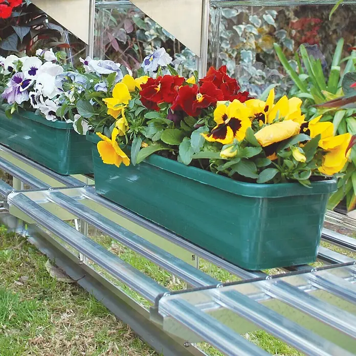 Palram – Canopia Gewächshausregal Heavy Duty - 58 x 42 x 20 cm, Aluminium - Rechte Seitenansicht
