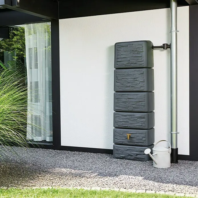 4rainz Wandtank Slim Stone - Anthrazit, 300 l