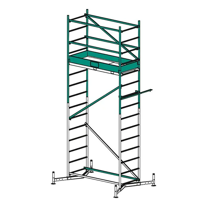 Krause ClimTec Element za povećanje radne visine nadogradnja 1 - Radna visina: 5 m, Opteretivost stajaćeg dijela: 180 kg, Dimenzija stajaćeg dijela: 0,9 m² - Pogled sprijeda