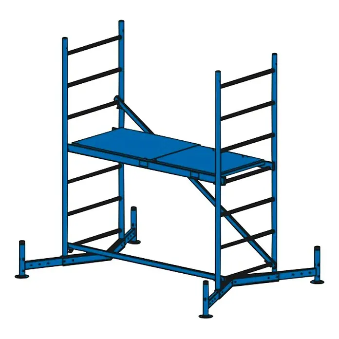Krause ClimTec Bazna skela - Radna visina: 3 m, Opteretivost stajaćeg dijela: 180 kg, Dimenzija stajaćeg dijela: 0,9 m² - Pogled sprijeda