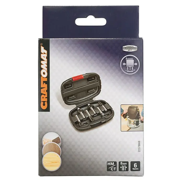 Craftomat Set glodala - 6 -dij., Promjer brtve: 8 mm - Pogled sprijeda