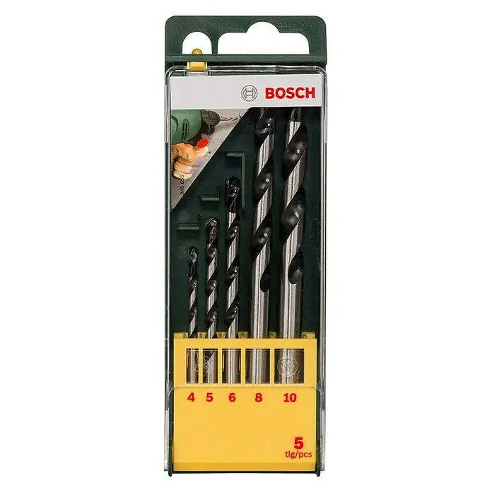 Bosch Set svrdla za beton - 5 -dij., 4 mm - 10 mm - Pogled sprijeda